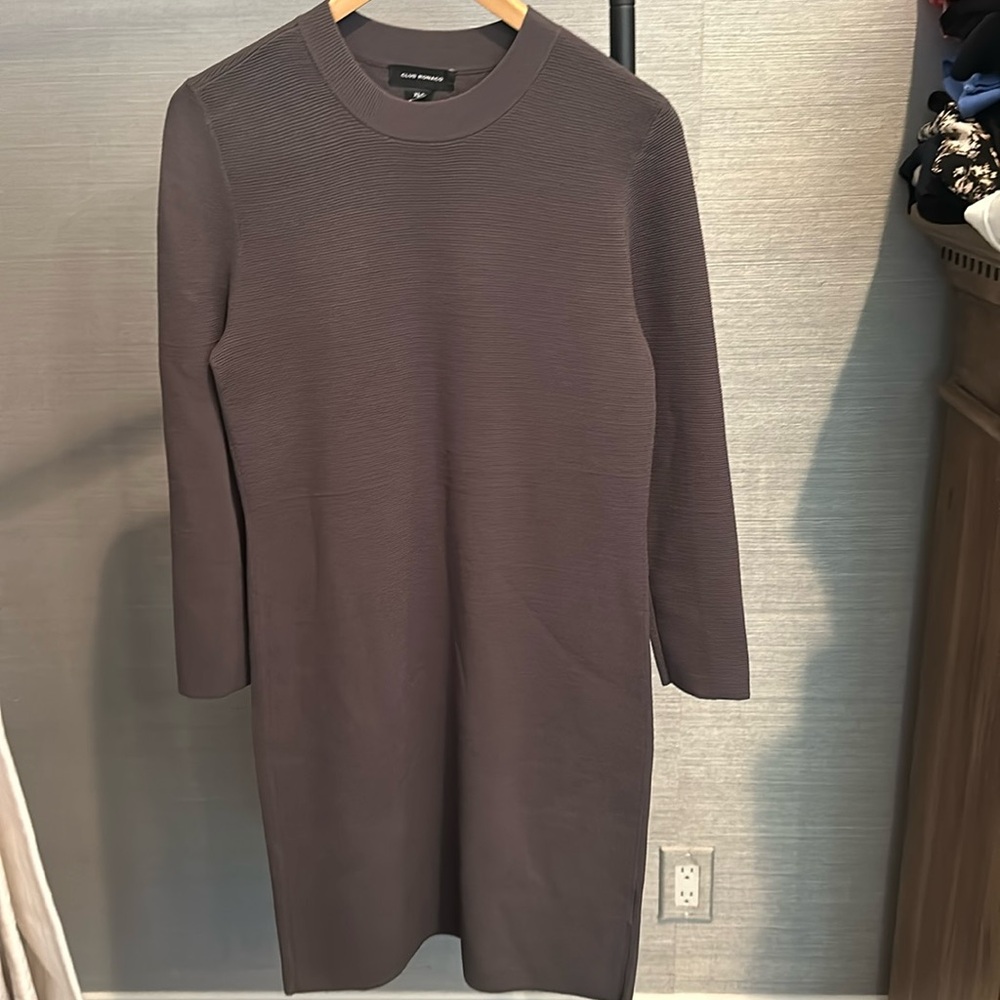 Club Monaco charcoal grey ribbed dress. XS